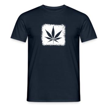 Kiffen Weed Ganja - Männer T-Shirt - Navy - Vorne - AI Model Male 178 light (178cm)