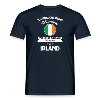 Keine Therapie - Irland - Männer T-Shirt - Navy - Vorne - AI Model Male 178 light (178cm)