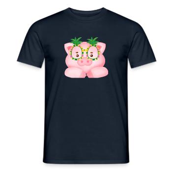 Mignon Cochon - T-shirt homme - marine - Devant - AI Model Male 178 light (178cm)