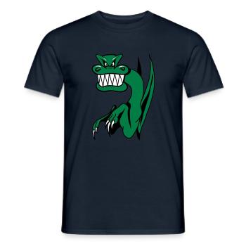 Drache miee laune böse witzig Cool Comic - Männer T-Shirt - Navy - Vorne - AI Model Male 178 light (178cm)