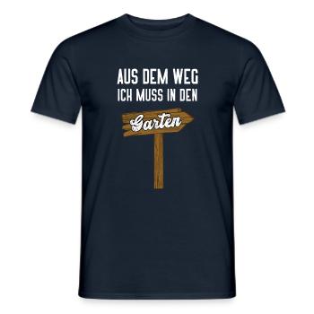 Gartenschild Gärtner Hobbygärtner Garten Arbeit - Männer T-Shirt - Navy - Vorne - AI Model Male 178 light (178cm)