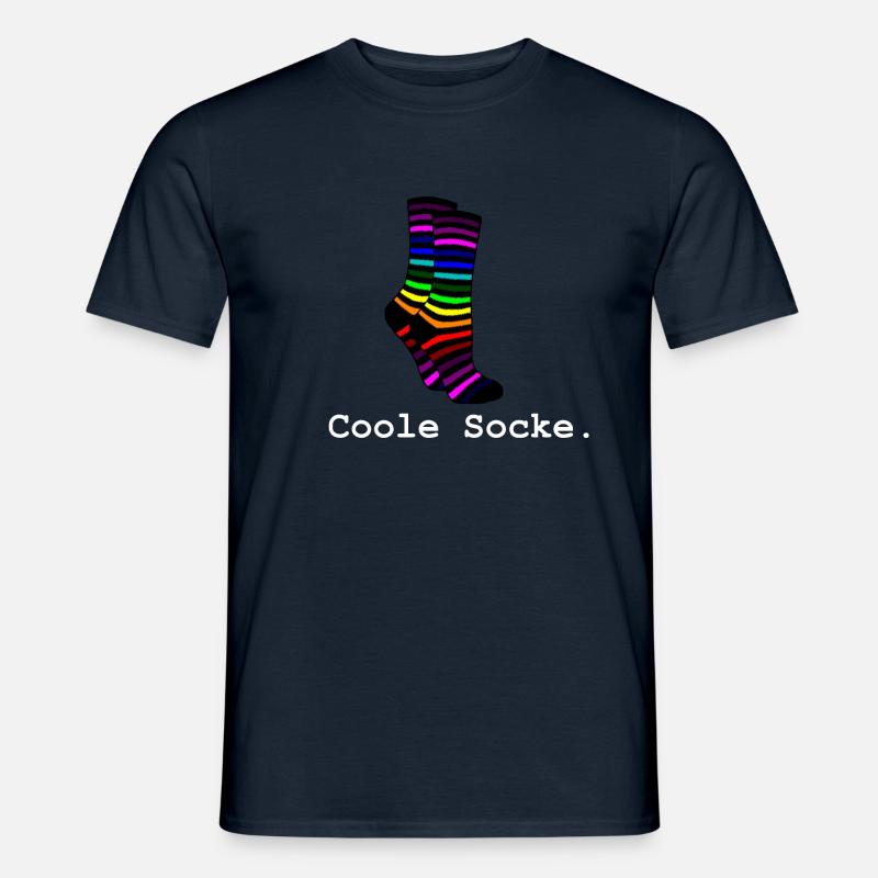 Coole Socke Geschenkidee - Männer T-Shirt - Navy