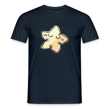 STERNCHEN - Männer T-Shirt - Navy - Vorne - AI Model Male 178 light (178cm)