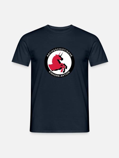 Antifaschistische Einhorn-Aktion - Männer T-Shirt - Navy