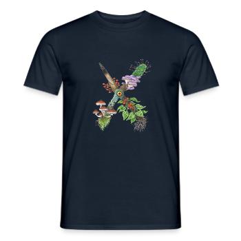 X-tinction / Pilze - Männer T-Shirt - Navy - Vorne - AI Model Male 178 light (178cm)