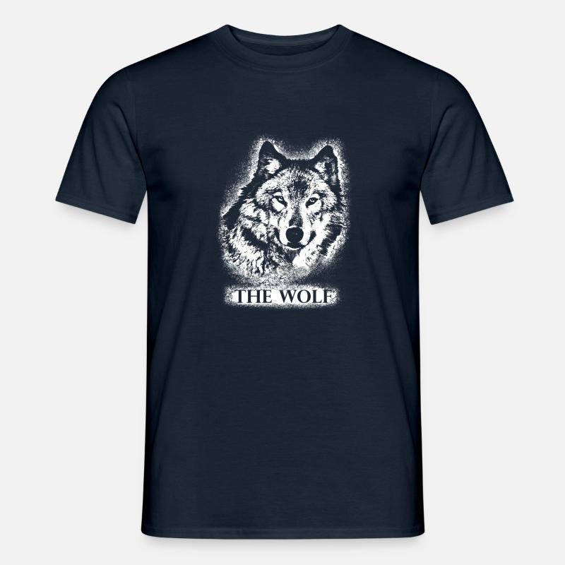 Wolf - Männer T-Shirt - Navy