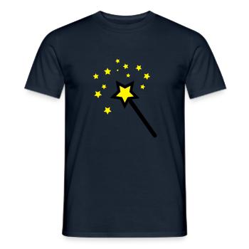 wand - Men's T-Shirt - navy - Front - AI Model Male 178 light (178cm)