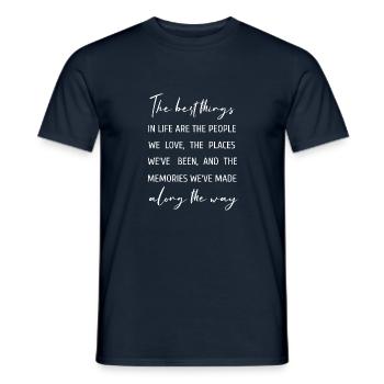 The best things in life - Männer T-Shirt - Navy - Vorne - AI Model Male 178 light (178cm)