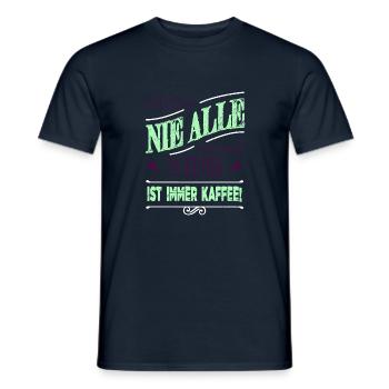 arbeiten kaffeetasse arbeitskollege becher montag - Männer T-Shirt - Navy - Vorne - AI Model Male 178 light (178cm)