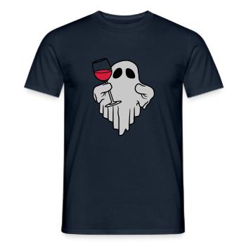 Wine Drinking Spirit Comic - Men's T-Shirt - navy - Front - AI Model Male 178 light (178cm)