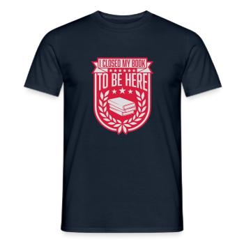 I closed my book - Männer T-Shirt - Navy - Vorne - AI Model Male 178 light (178cm)
