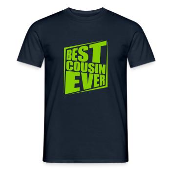 best cousin ever quote - Men's T-Shirt - navy - Front - AI Model Male 178 light (178cm)