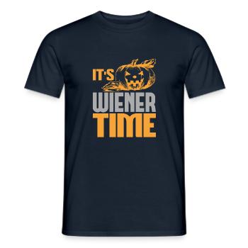 ES IST WIENER ZEIT LUSTIG - Männer T-Shirt - Navy - Vorne - AI Model Male 178 light (178cm)