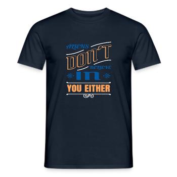 alien abduction ancient egyptian funny jokes - Männer T-Shirt - Navy - Vorne - AI Model Male 178 light (178cm)