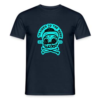 trained to the bone Bodybuilding Fitness blue - Men's T-Shirt - navy - Front - AI Model Male 178 light (178cm)