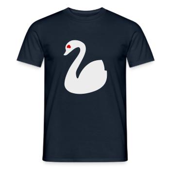 😍🦢Swan in Love-Symbol of Love-Pure Eternal Love - Men's T-Shirt - navy - Front - AI Model Male 178 light (178cm)