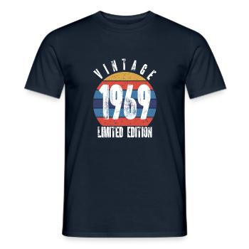 Vintage 1969 Limited Edition - T-shirt homme - marine - Devant - AI Model Male 178 light (178cm)