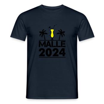 malle 2024 - Männer T-Shirt - Navy - Vorne - AI Model Male 178 light (178cm)