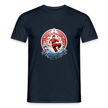 Kung-fu - T-shirt homme - marine - Devant - AI Model Male 178 light (178cm)