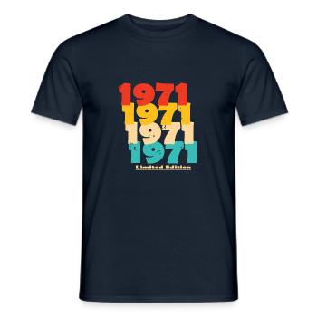 1971: Limited Edition - 53rd Anniversary - Men's T-Shirt - navy - Front - AI Model Male 178 light (178cm)