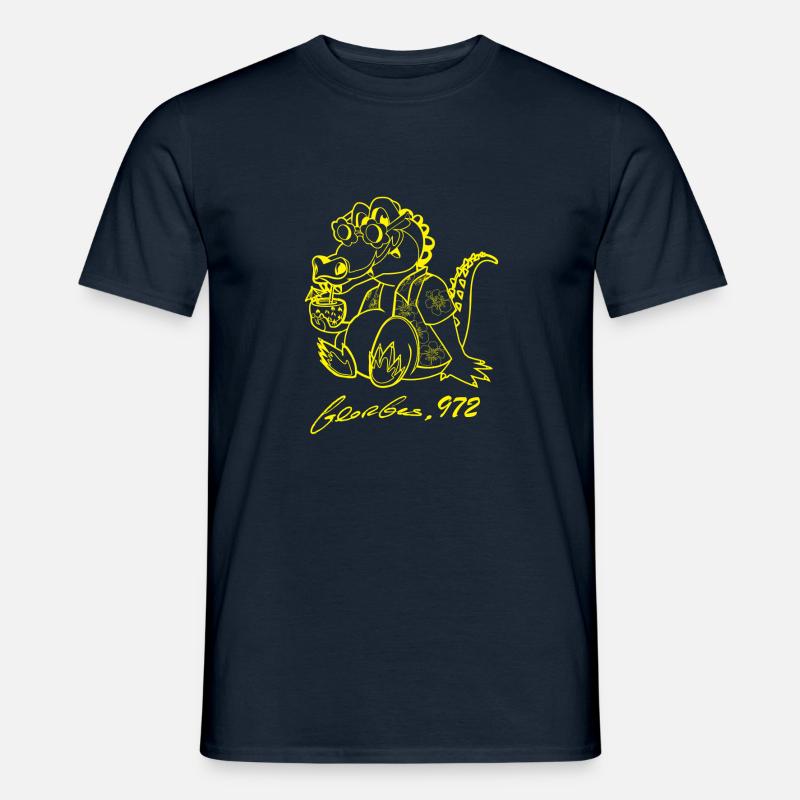 Georges Basic Jaune - T-shirt homme - marine