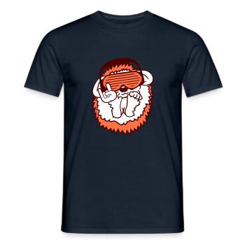 Süßer DJ Igel Sonnenbrille Kopfhörer Party Musik - Männer T-Shirt - Navy - Vorne - AI Model Male 178 light (178cm)