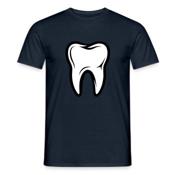 Zahn Symbol - Männer T-Shirt - Navy - Vorne - AI Model Male 178 light (178cm)