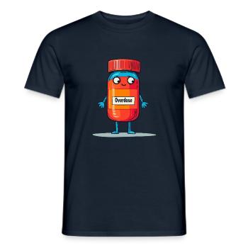 Overdose Buddy - Men's T-Shirt - navy - Front - AI Model Male 178 light (178cm)