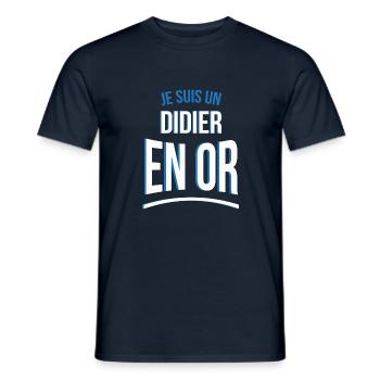 je suis un Didier en or cadeau idée humour - T-shirt homme - marine - Devant - AI Model Male 178 light (178cm)