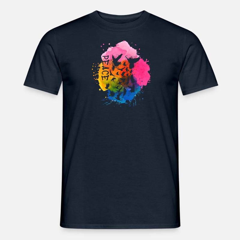 tauben,taube,vögel,vogelschwarmt,graffiti,peace - Männer T-Shirt - Navy