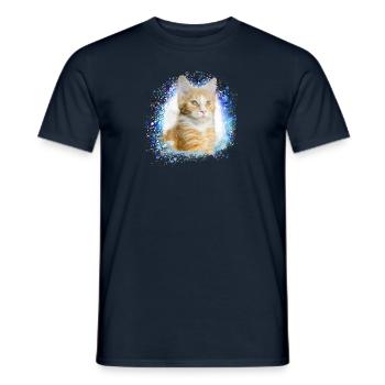 maincoon, chat, graffiti, peinture, chat Maine Coon, - T-shirt homme - marine - Devant - AI Model Male 178 light (178cm)