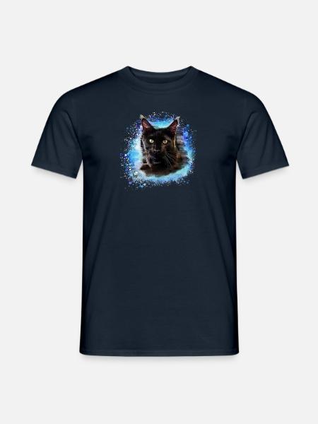 maincoon,katze,graffiti,malerei, Maine-Coon-Katze - Männer T-Shirt - Navy