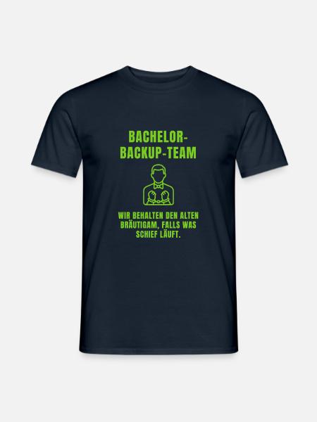 Bachelor Backup Team - Männer T-Shirt - Navy