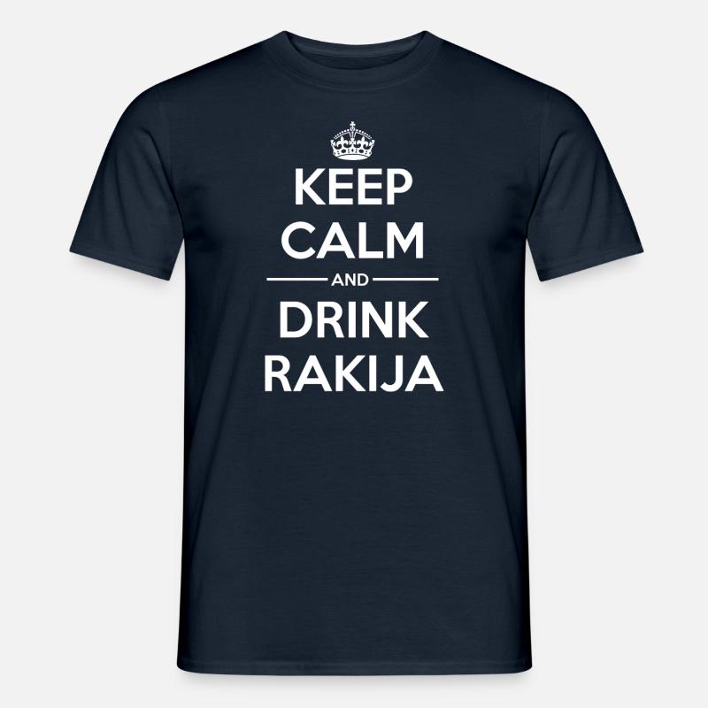 Drinks Keep calm Rakija - Men's T-Shirt - navy