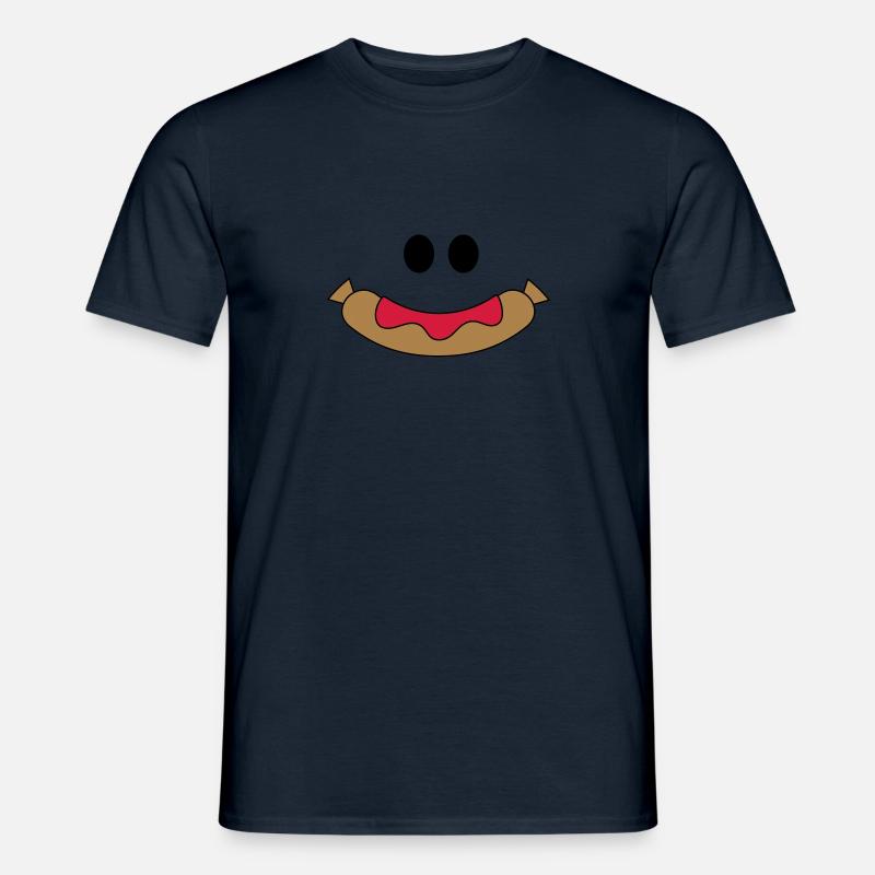 Glückliche Wurst - Männer T-Shirt - Navy