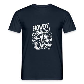 Howdy Line Dance Country Music Linedance Design - Men's T-Shirt - navy - Front - AI Model Male 178 light (178cm)