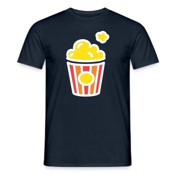 popcorn - Men's T-Shirt - navy - Front - AI Model Male 178 light (178cm)