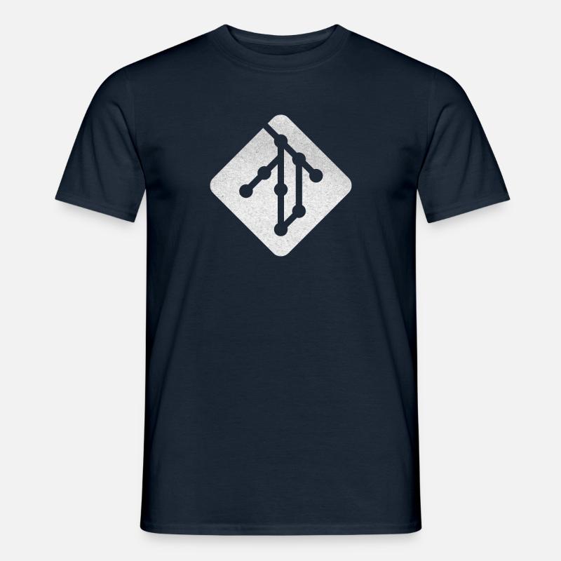 Programmierer Geschenk: Logo im Git Style - Männer T-Shirt - Navy
