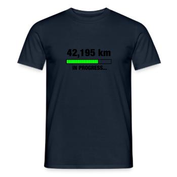Marathon in progress - Men's T-Shirt - navy - Front - AI Model Male 178 light (178cm)