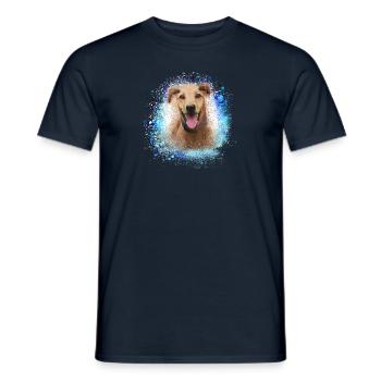 Sloughi, hund, graffiti,pink,malerei - Männer T-Shirt - Navy - Vorne - AI Model Male 178 light (178cm)