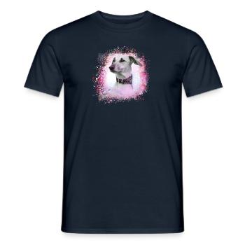 Sloughi, hund, graffiti,pink,malerei - Männer T-Shirt - Navy - Vorne - AI Model Male 178 light (178cm)