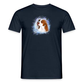 Catalburun, chien, graffiti, beige, peinture, boxer - T-shirt homme - marine - Devant - AI Model Male 178 light (178cm)