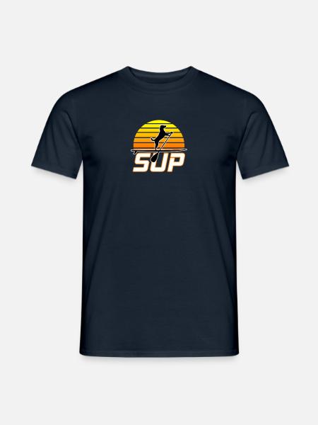 SUP Dog - Stand Up Paddle Paddle Board Surfen - Heren T-shirt - navy