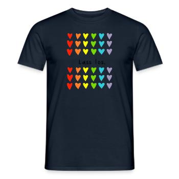 Lass los, Sprüche, Geschenk für Männer und Frauen - Männer T-Shirt - Navy - Vorne - AI Model Male 178 light (178cm)