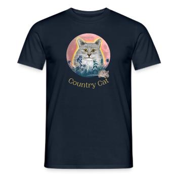 Country Cat - Men's T-Shirt - navy - Front - AI Model Male 178 light (178cm)