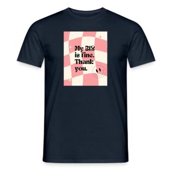B12 - Männer T-Shirt - Navy - Vorne - AI Model Male 178 light (178cm)