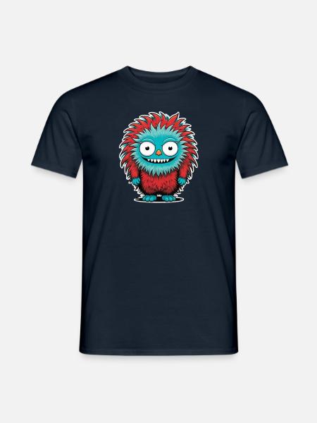 the fluffy monster - Männer T-Shirt - Navy