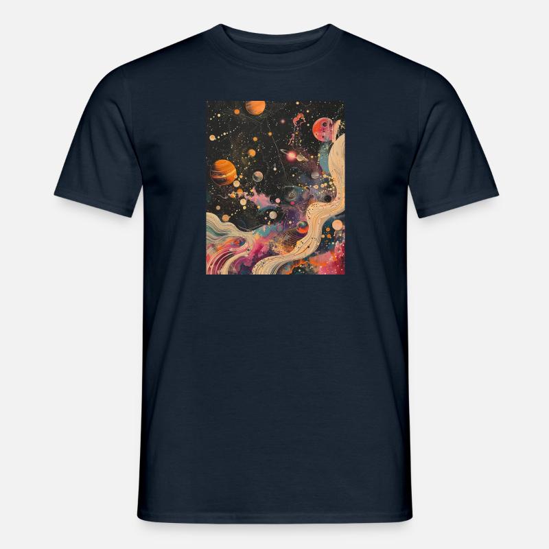 Kosmische Retro-Konstellationen - Männer T-Shirt - Navy