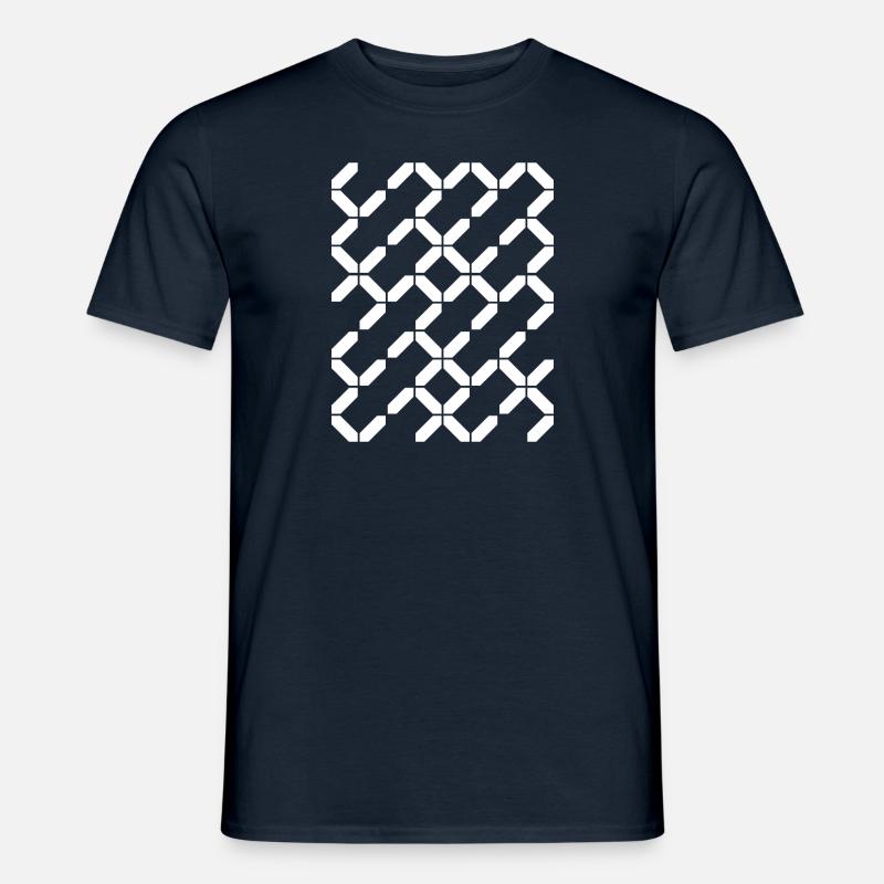 geometric lines pattern composition - Men’s T-shirt - navy