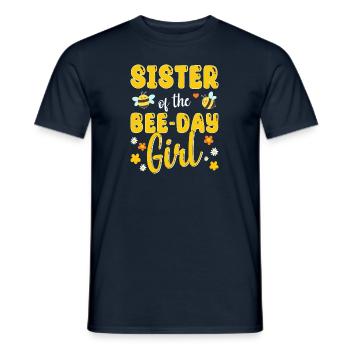 Schwester des Bee Day Mädchens Geburtstag - Männer T-Shirt - Navy - Vorne - AI Model Male 178 light (178cm)